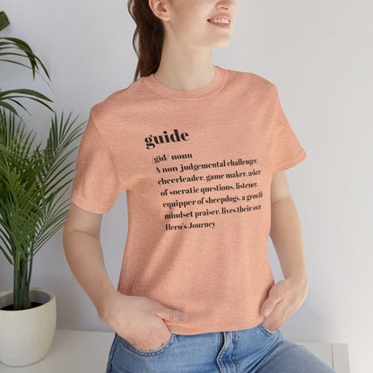 Guide definition with Falls Church on back Jersey Short Sleeve Tee