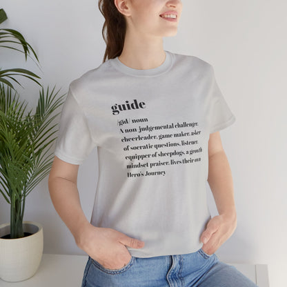 Guide definition with Falls Church on back Jersey Short Sleeve Tee