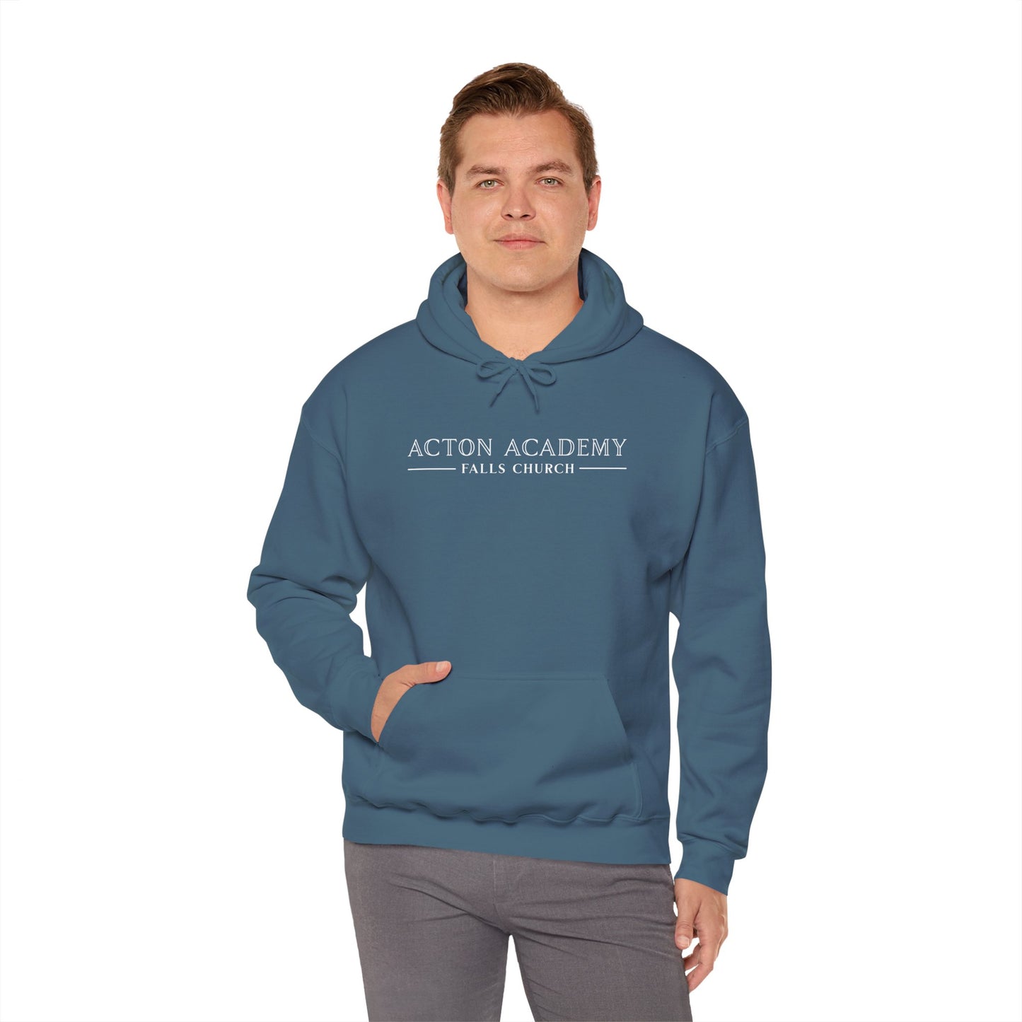 Acton Academy Falls Church White Logo Unisex Hoodie