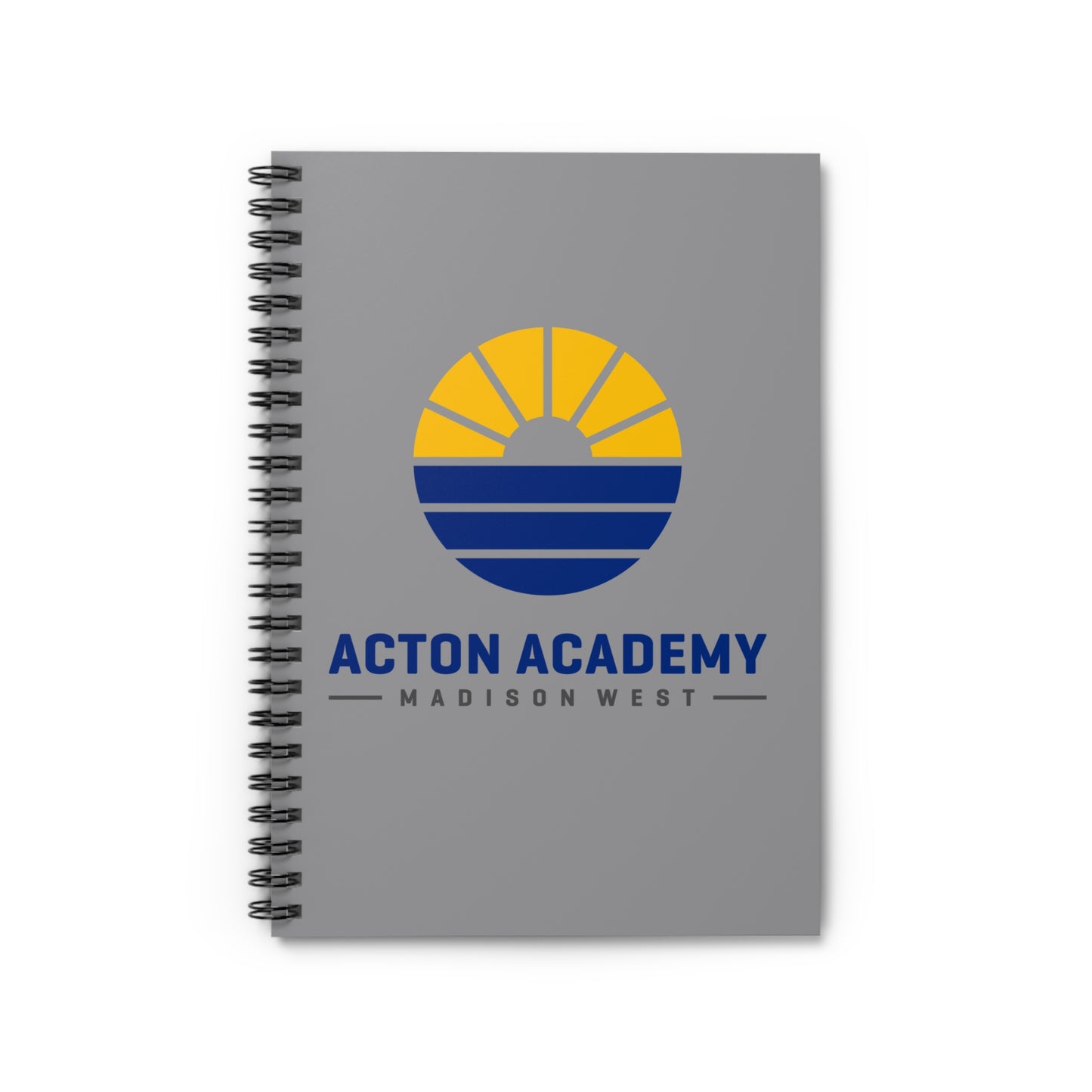 Acton Madison West Grey Spiral Notebook - Ruled Line