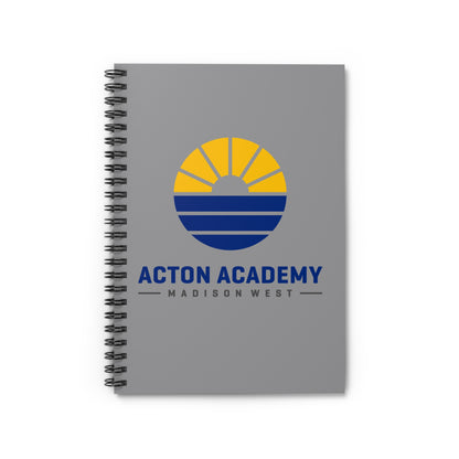 Acton Madison West Grey Spiral Notebook - Ruled Line