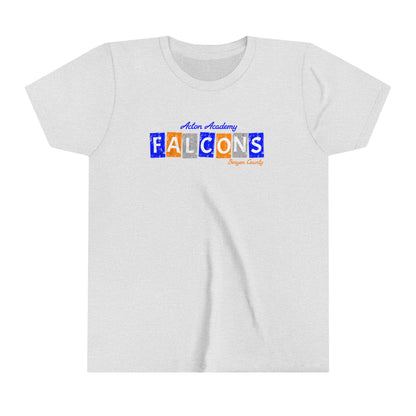 Acton Falcons Block Orange Youth Short Sleeve Tee