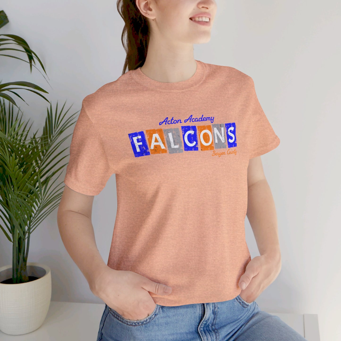 Acton Falcons Bergen Orange Block Unisex Jersey Short Sleeve Tee