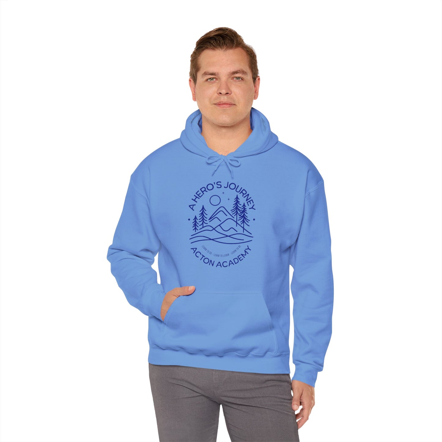 Hero's Journey Line Drawing Unisex Heavy Blend™ Hooded Sweatshirt