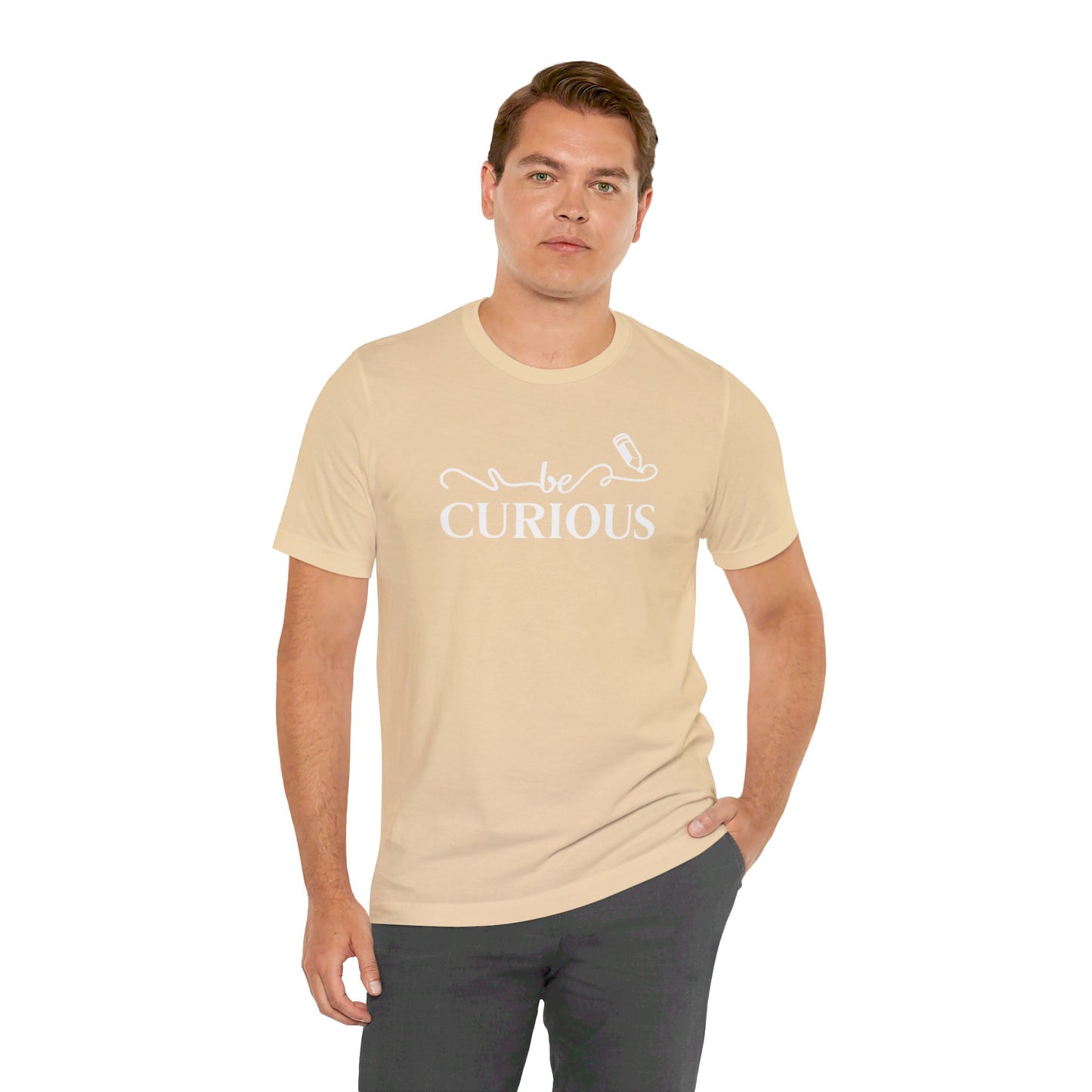 Be Curious with Blairsville logo Unisex Jersey Short Sleeve Tee