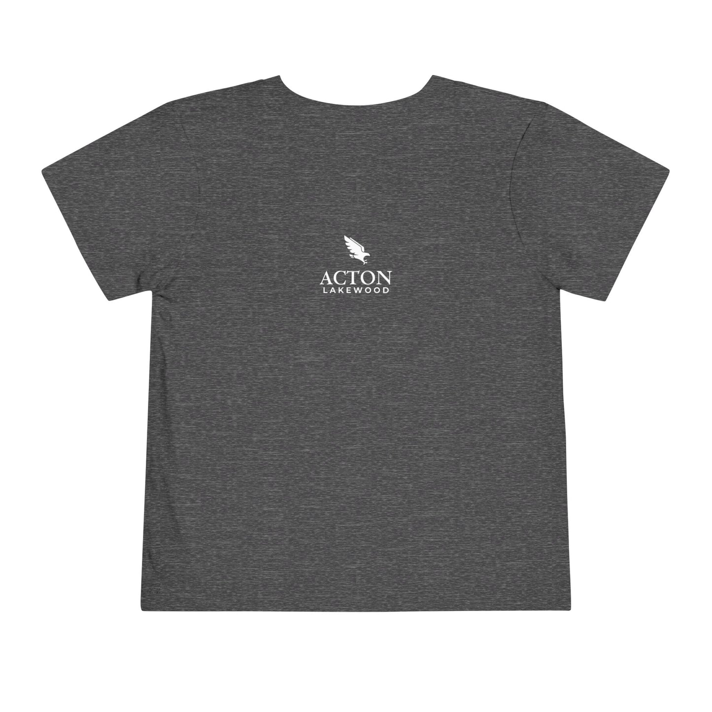 Be Curious with Acton Lakewood on Back Toddler Short Sleeve Tee