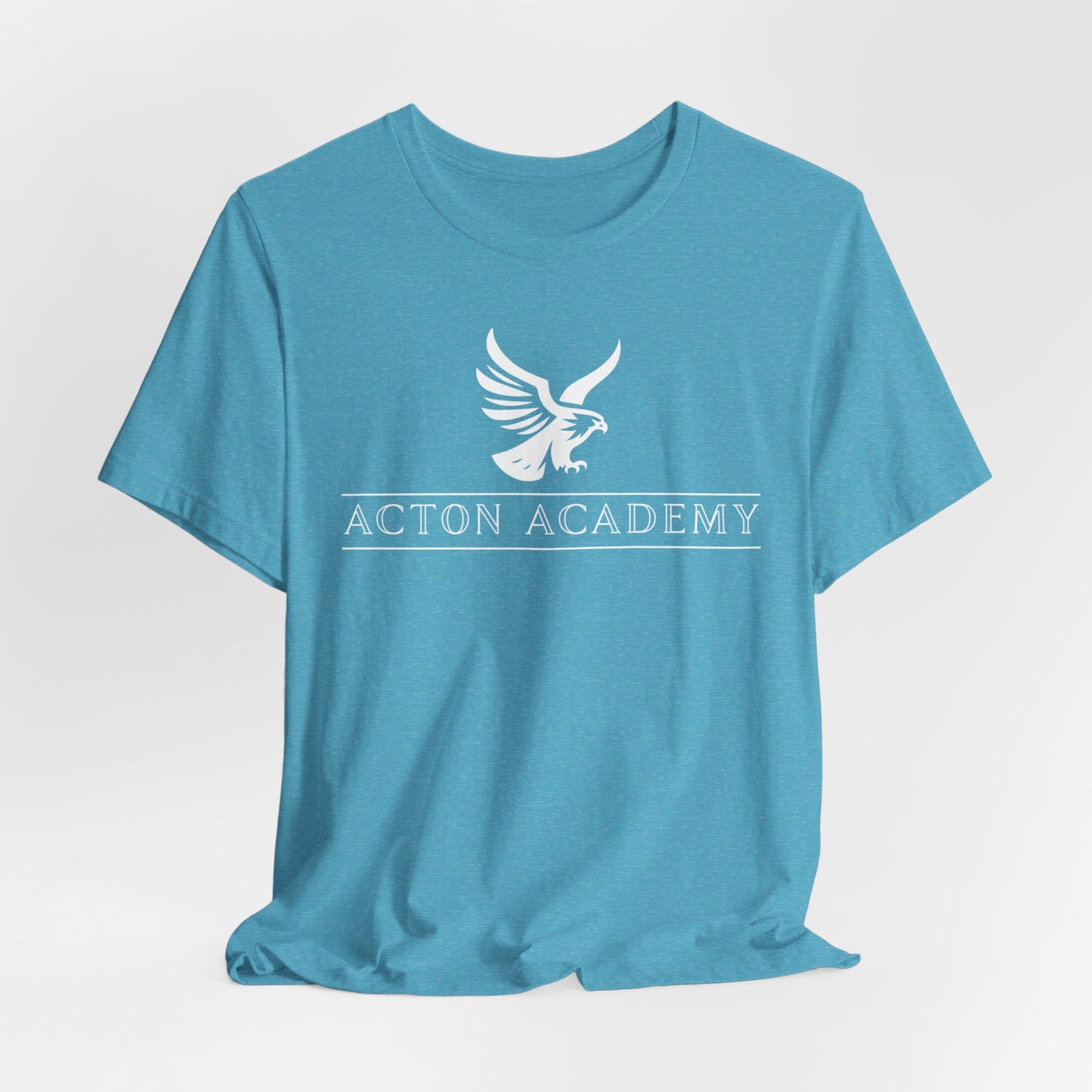 Acton White Logo Unisex Jersey Short Sleeve Tee