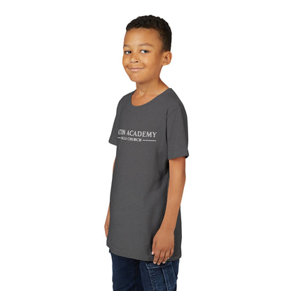 Acton Academy Falls Church White Logo Youth Tee