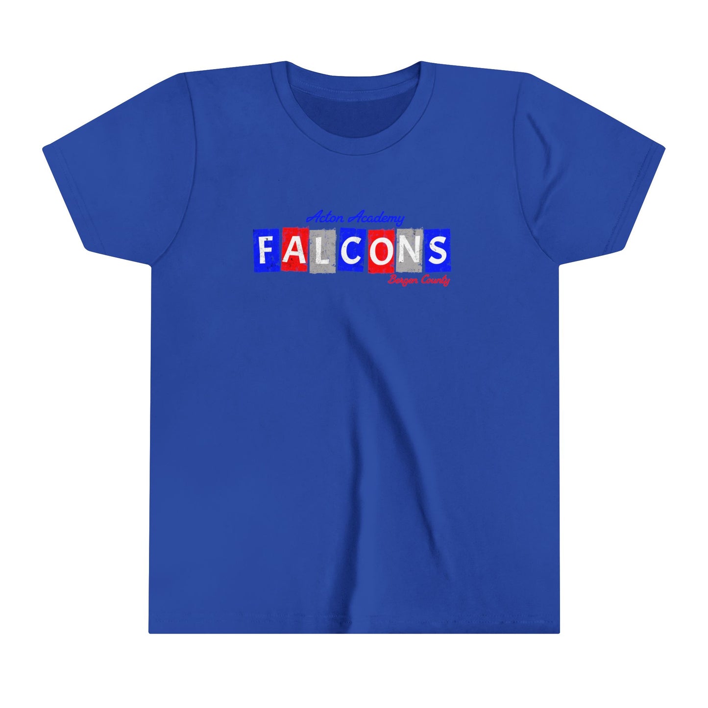 Acton Falcons Red Block Youth Short Sleeve Tee