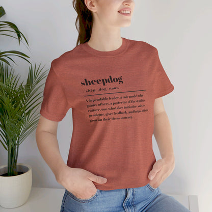 Sheepdog Definition with Blairsville logo on back Unisex Jersey Short Sleeve Tee