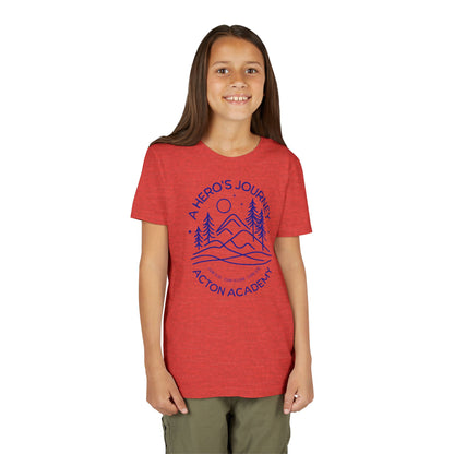 Hero's Journey Line Drawing with Acton CyFair Youth Short Sleeve Tee