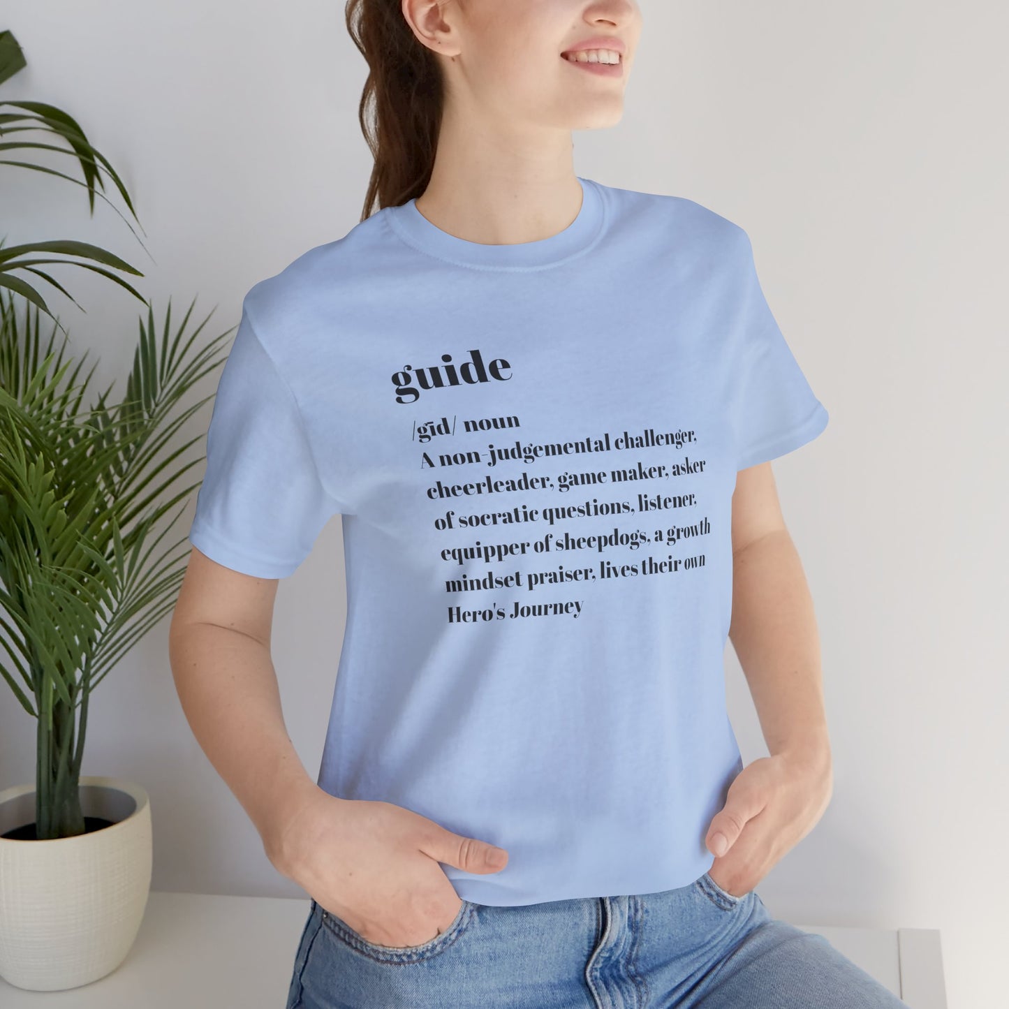 Guide definition with Falls Church on back Jersey Short Sleeve Tee