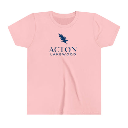 Acton Lakewood with blue logo Youth Short Sleeve Tee