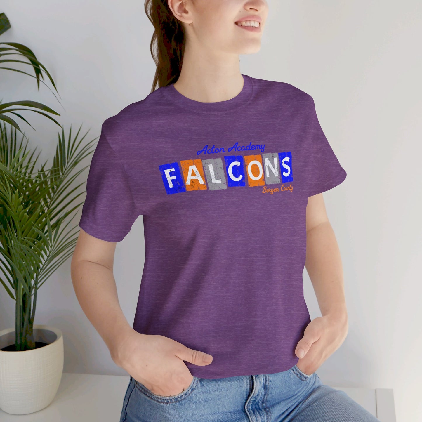 Acton Falcons Bergen Orange Block Unisex Jersey Short Sleeve Tee