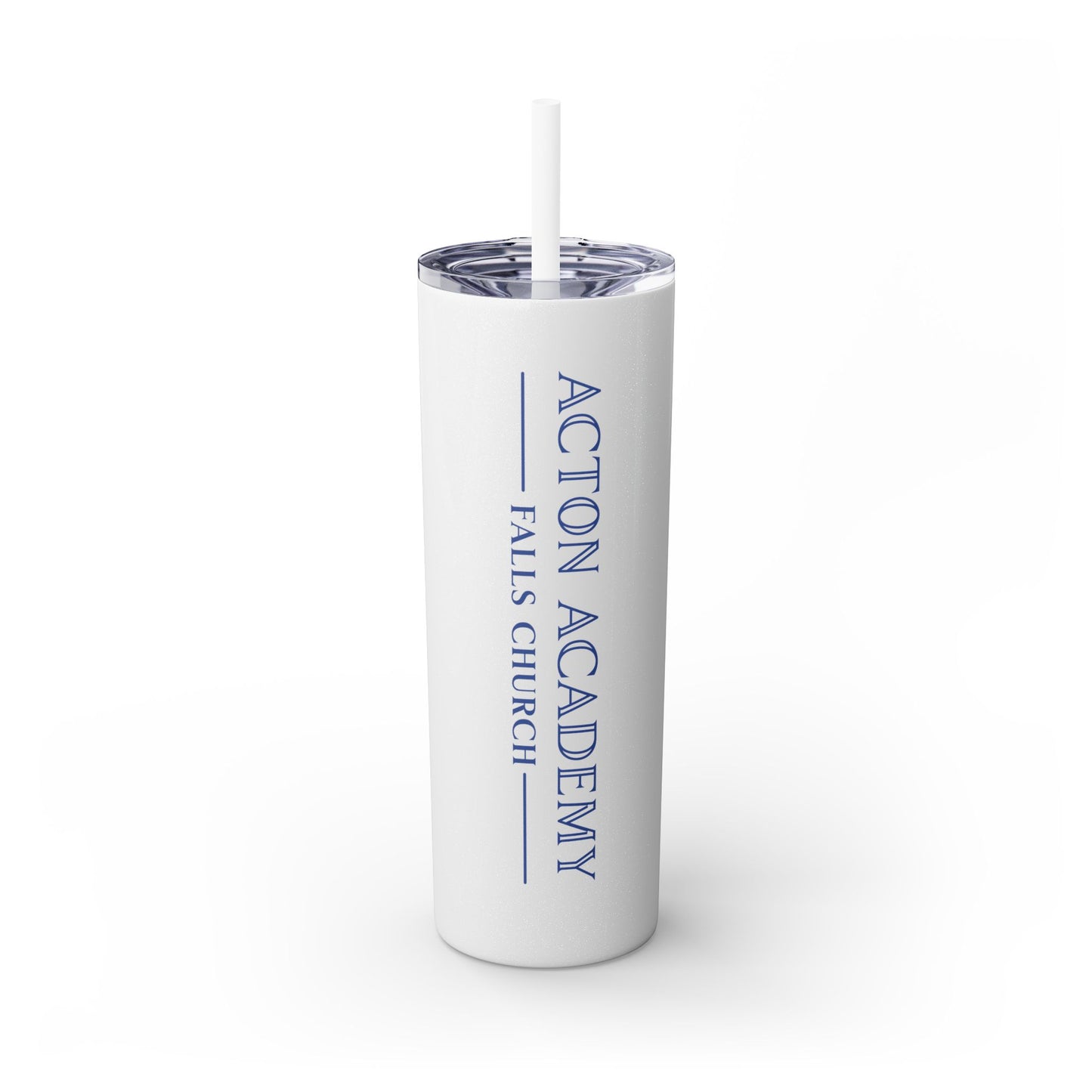Acton Academy Falls Church Skinny Tumbler with Straw, 20oz