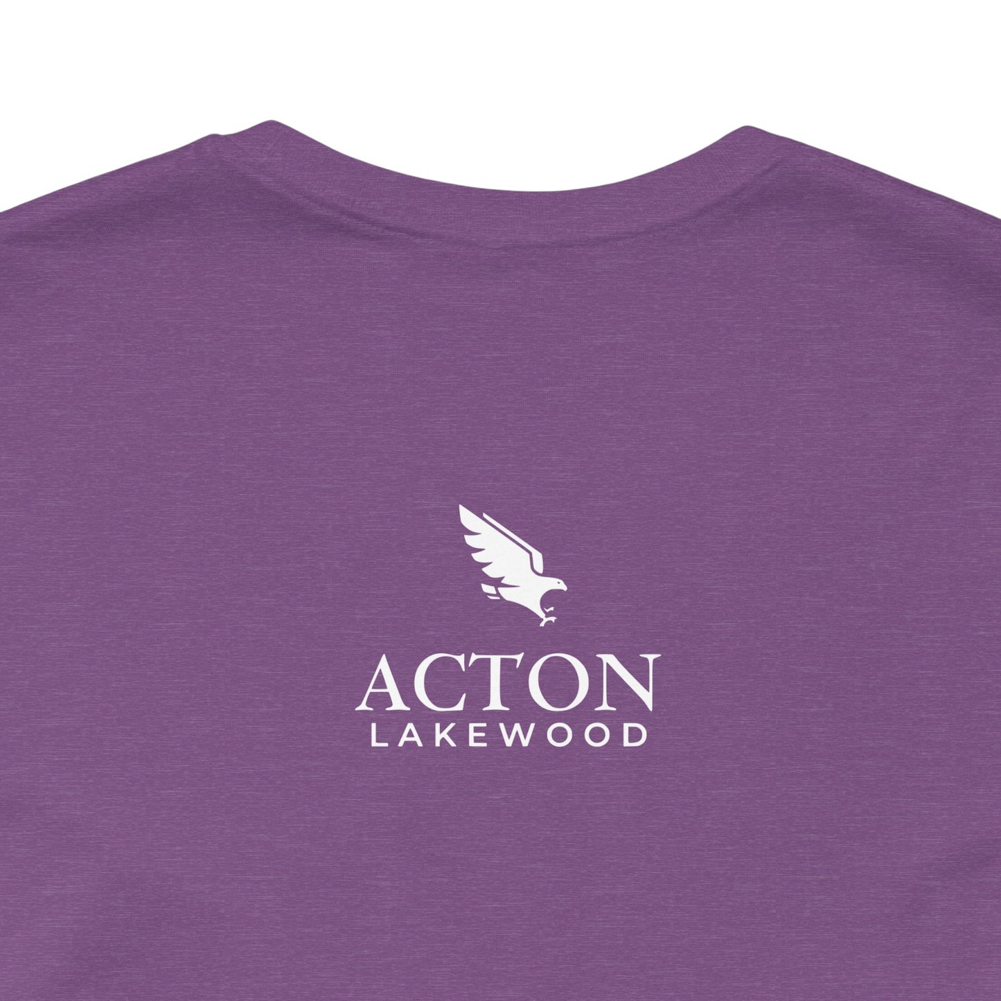 Be Curious with Acton Lakewood on back Unisex Jersey Short Sleeve Tee