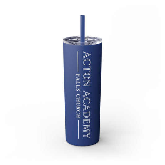 Acton Academy Falls Church Skinny Tumbler with Straw, 20oz