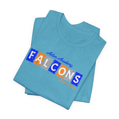 Acton Falcons Bergen Orange Block Unisex Jersey Short Sleeve Tee