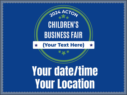 Customizable Business Fair Yard Signs