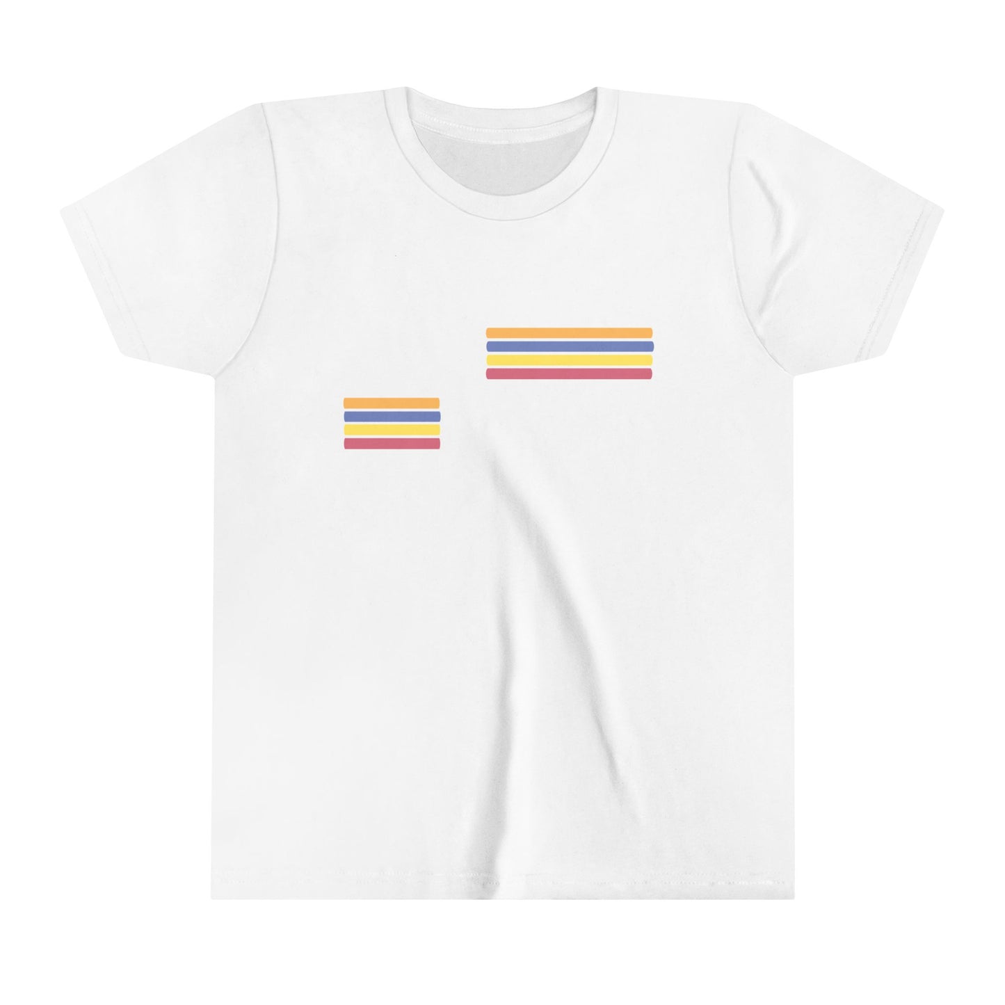 Acton Academy Orange Striped Youth Short Sleeve Tee