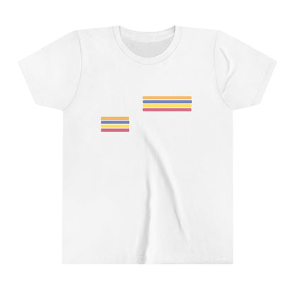 Acton Academy Orange Striped Youth Short Sleeve Tee