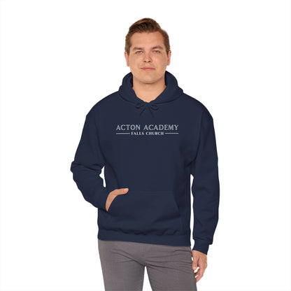Acton Academy Falls Church White Logo Unisex Hoodie