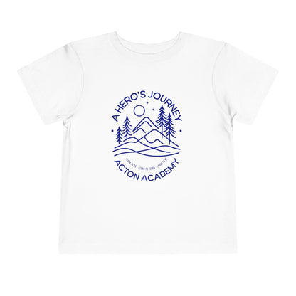 Hero's Journey Line Drawing with Acton Lakewood on back Toddler Short Sleeve Tee