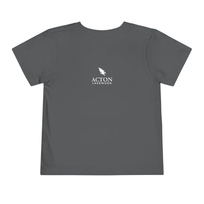 Be Curious with Acton Lakewood on Back Toddler Short Sleeve Tee