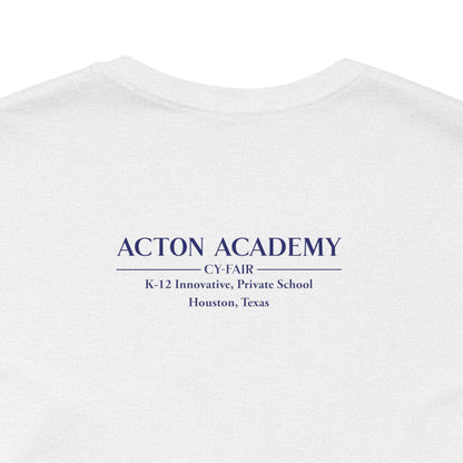 Hero's Journey Line Drawing with Acton CyFair Unisex Jersey Short Sleeve Tee