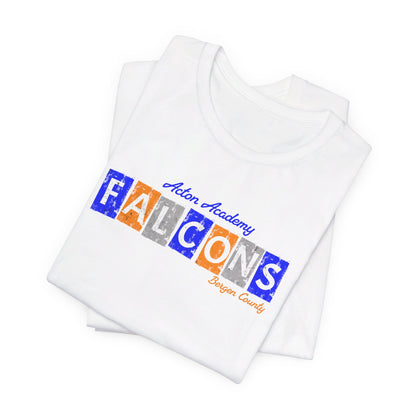 Acton Falcons Bergen Orange Block Unisex Jersey Short Sleeve Tee