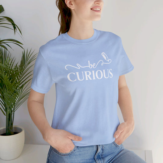 Be Curious with Blairsville logo Unisex Jersey Short Sleeve Tee