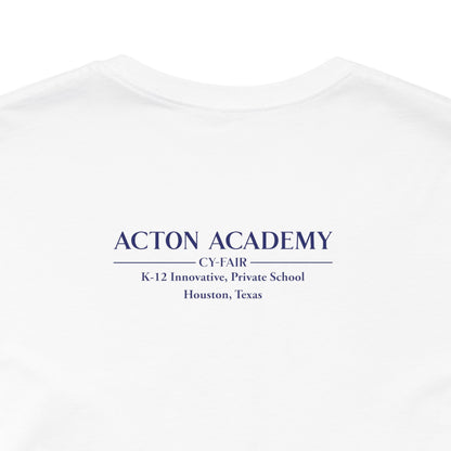 Hero's Journey Line Drawing with Acton CyFair Unisex Jersey Short Sleeve Tee