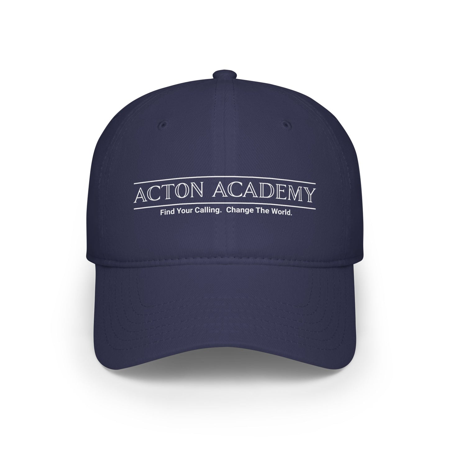 Acton Academy White Logo Low Profile Baseball Cap