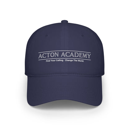 Acton Academy White Logo Low Profile Baseball Cap