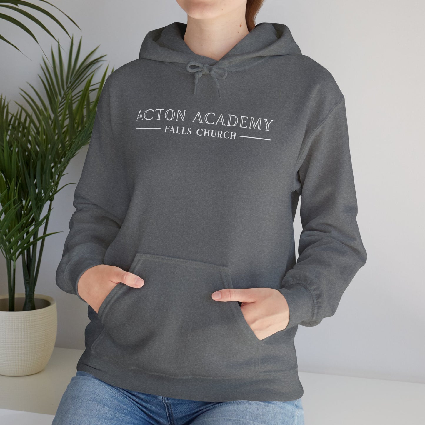 Acton Academy Falls Church White Logo Unisex Hoodie