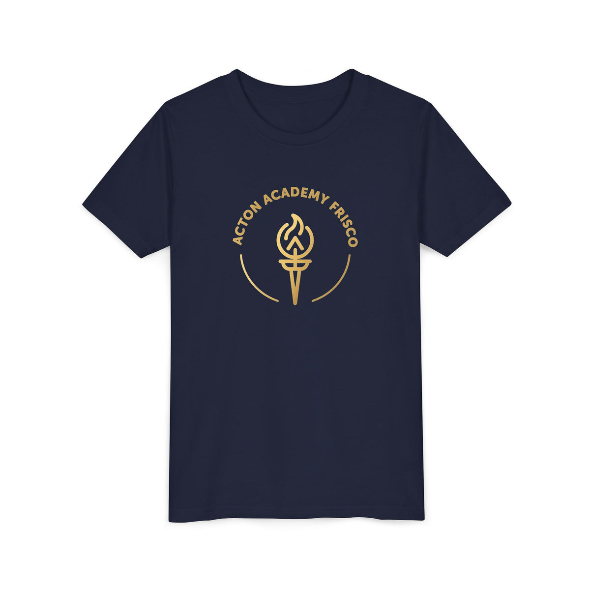 Youth Academy Tee — Acton Academy Frisco Torch Logo Kids Shirt