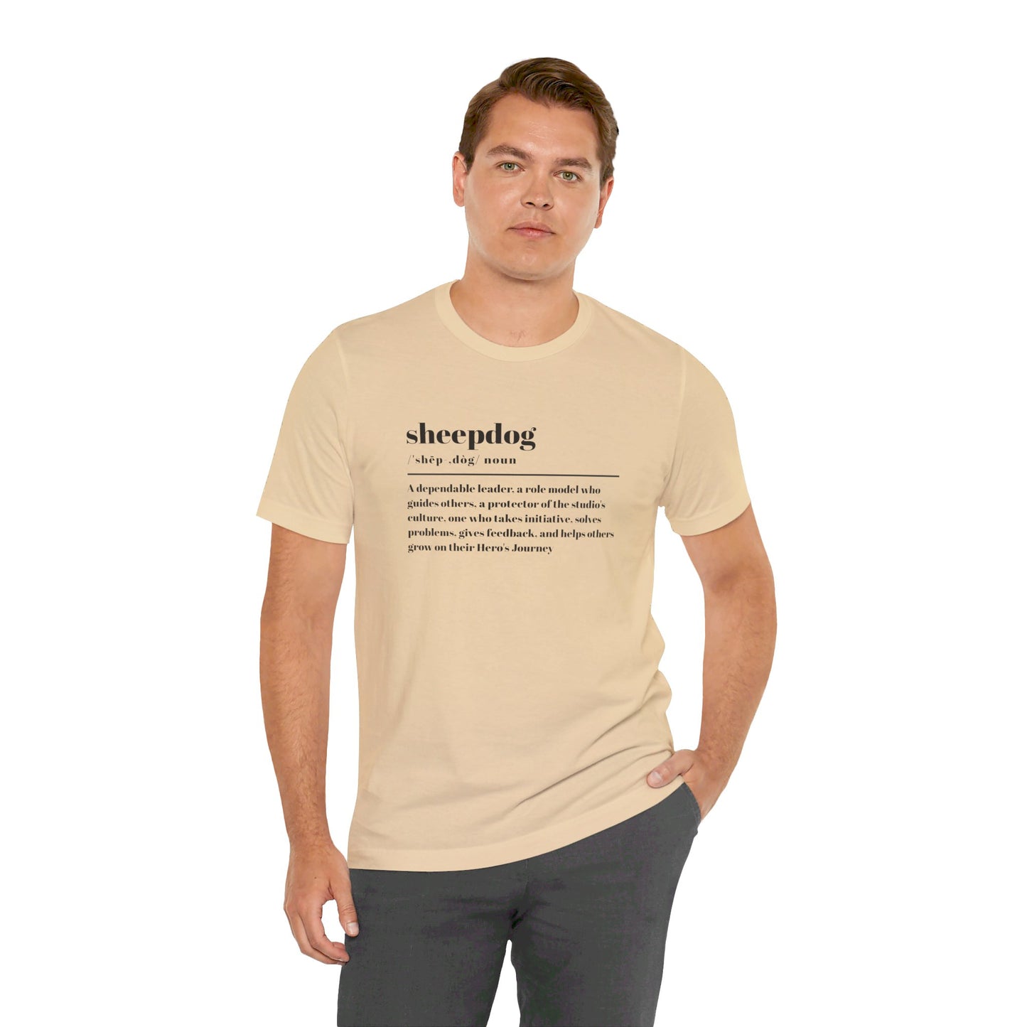 Sheepdog Definition with Blairsville logo on back Unisex Jersey Short Sleeve Tee