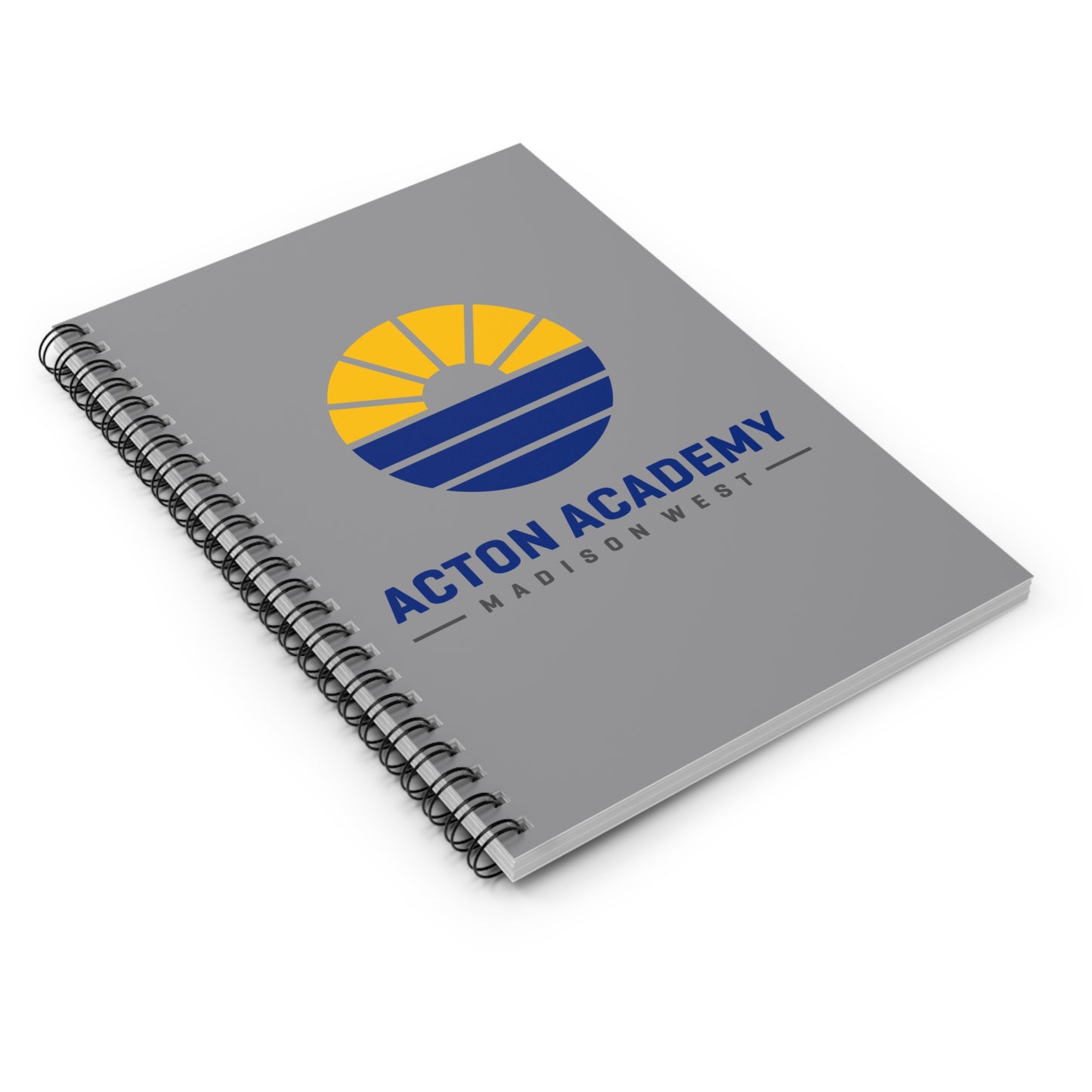 Acton Madison West Grey Spiral Notebook - Ruled Line