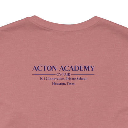 Hero's Journey Line Drawing with Acton CyFair Unisex Jersey Short Sleeve Tee
