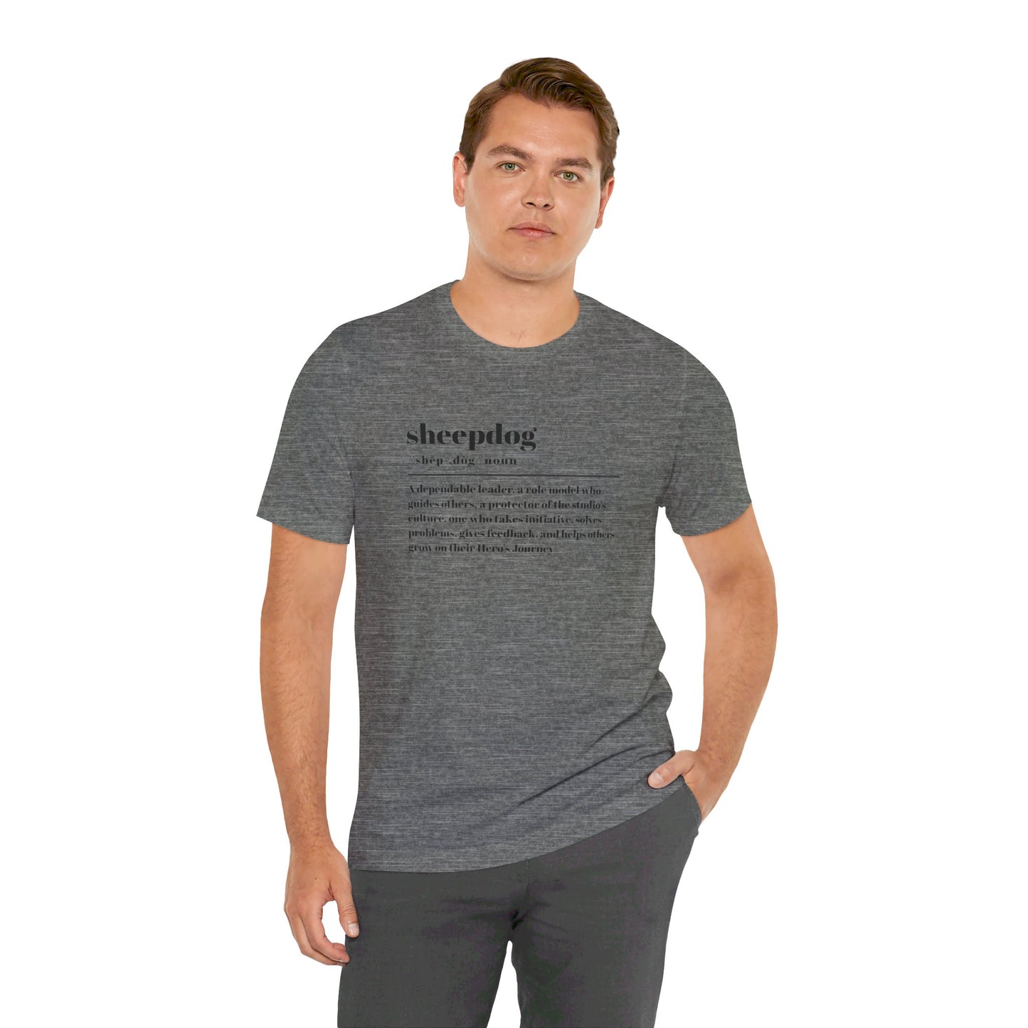 Sheepdog Definition with Blairsville logo on back Unisex Jersey Short Sleeve Tee