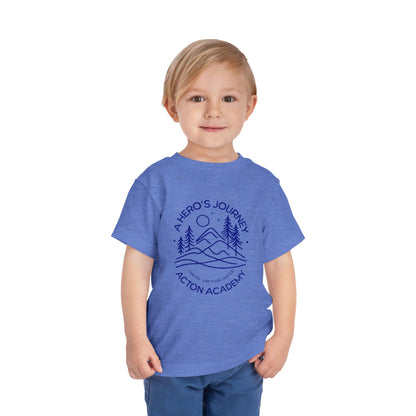 Hero's Journey Line Drawing with Acton Lakewood on back Toddler Short Sleeve Tee