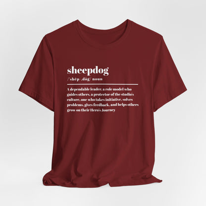 Sheepdog definition shirt in white Unisex Jersey Short Sleeve Tee