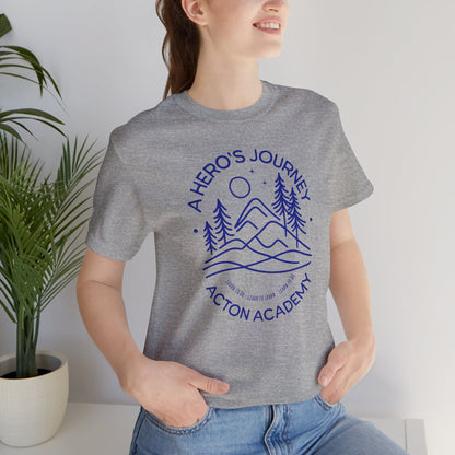 Hero's Journey Line Drawing with Acton CyFair Unisex Jersey Short Sleeve Tee