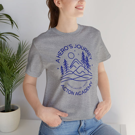Hero's Journey Line Drawing with Acton CyFair Unisex Jersey Short Sleeve Tee