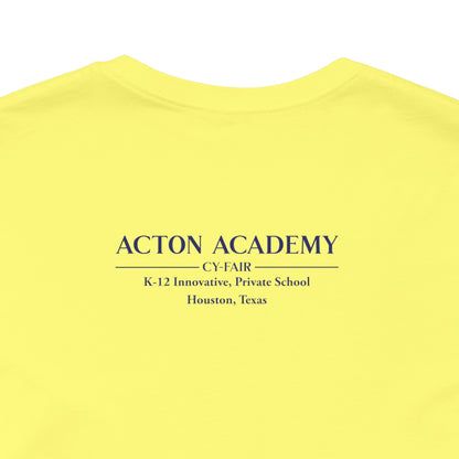 Hero's Journey Line Drawing with Acton CyFair Unisex Jersey Short Sleeve Tee