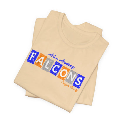 Acton Falcons Bergen Orange Block Unisex Jersey Short Sleeve Tee