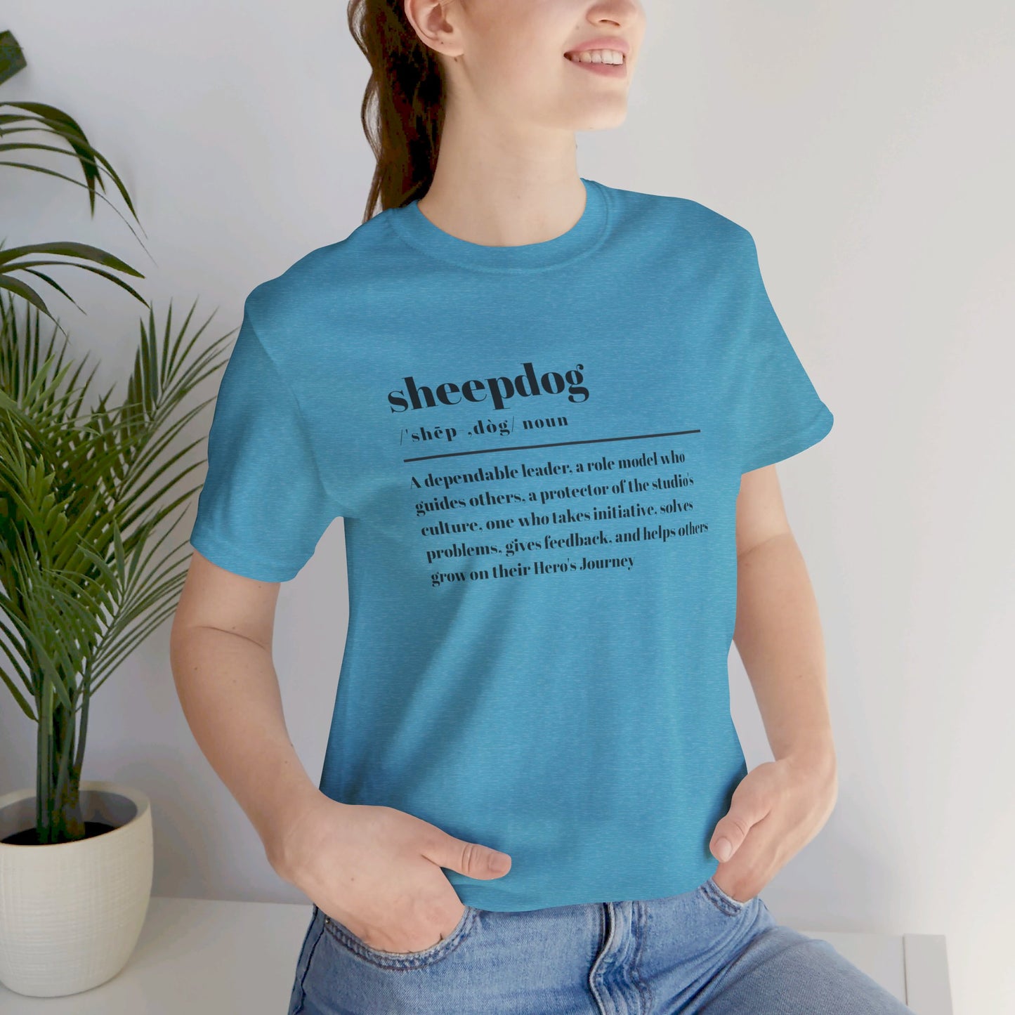 Sheepdog definition in black Unisex Jersey Short Sleeve Tee