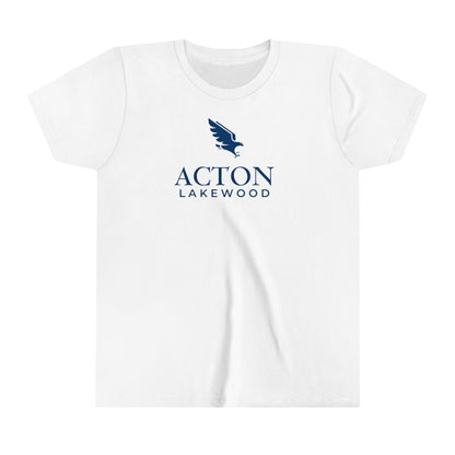 Acton Lakewood with blue logo Youth Short Sleeve Tee