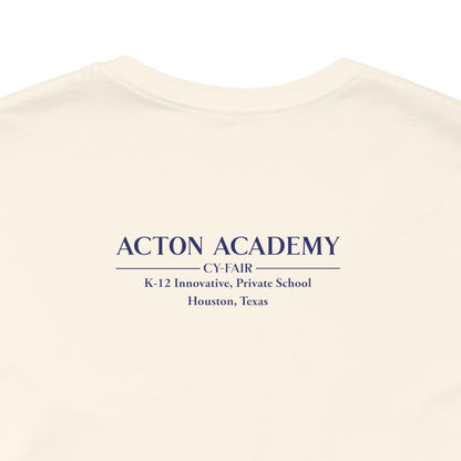Hero's Journey Line Drawing with Acton CyFair Unisex Jersey Short Sleeve Tee