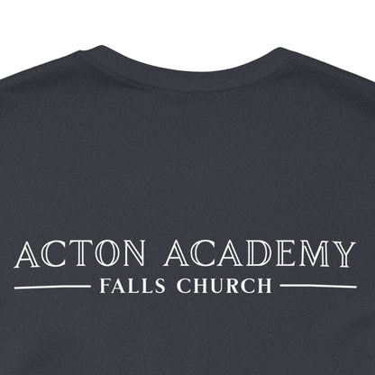 Stay Socratic with Falls Church on back Unisex Jersey Short Sleeve Tee